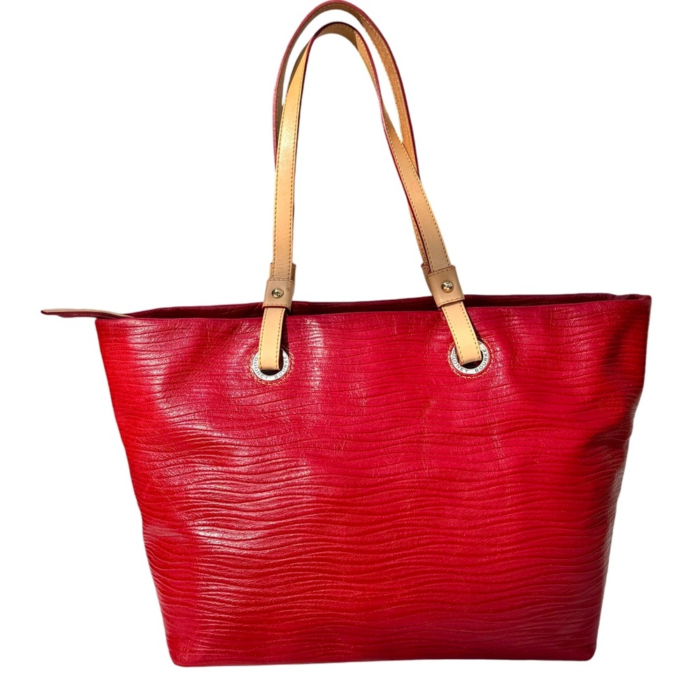 Dooney & Bourke Grommet Shoulder Bag Red Leather Tote